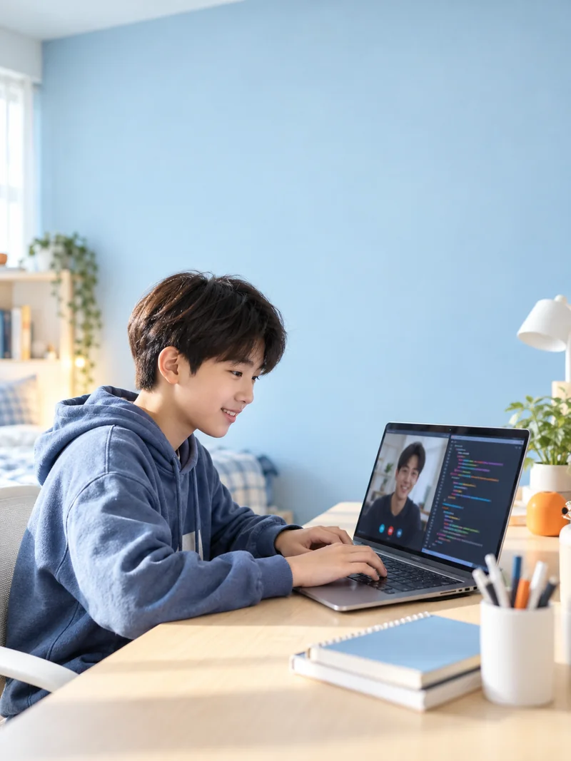 계산2동 코딩 과외 1:1 수업 장면