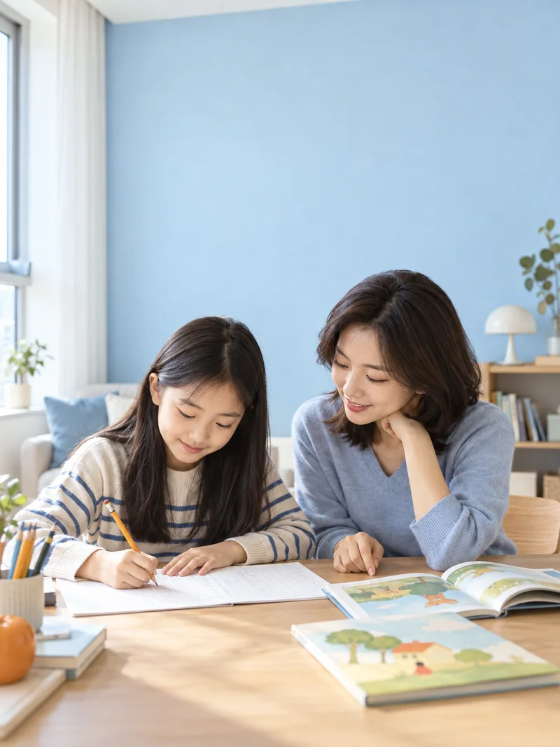 궁내중 논술 과외 1:1 수업 장면
