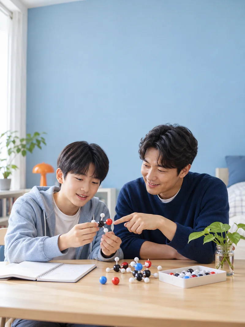 백석고 화학 과외 1:1 수업 장면